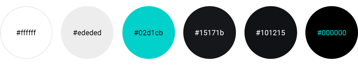 COnigital Website Colour Palette