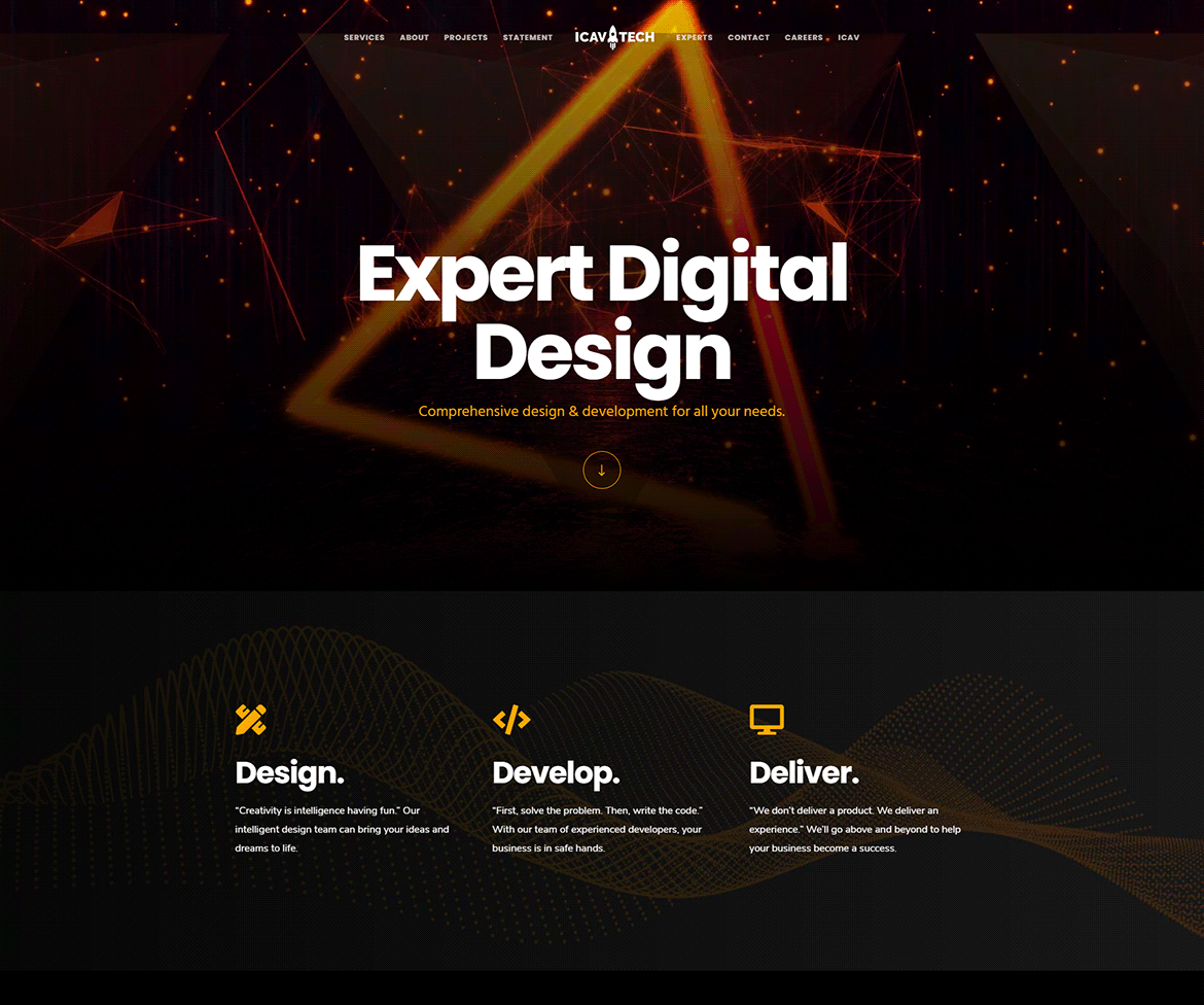 ICAV Tech Website Screenshot 1